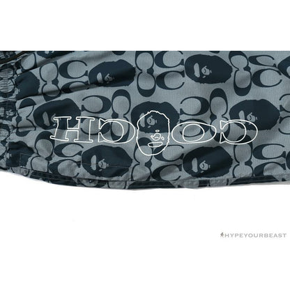 BAPE x COACH Co-Branded Grey-Blue Shorts