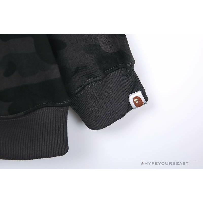 BAPE Classic Ape Head Embroidered Camouflage Long Sleeve Shirt 'GREY'