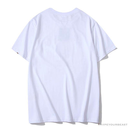 BAPE Classic Basic Ape Man Head English LOGO Tee Shirt 'WHITE'