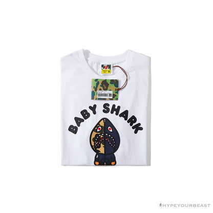 BAPE Baby Shark Blue Shark Tee Shirt 'WHITE'