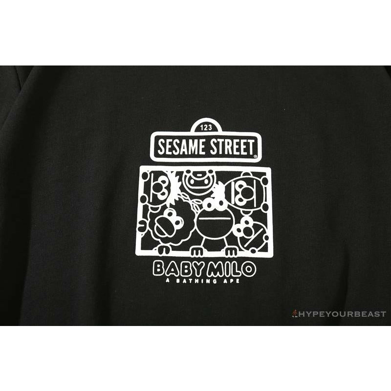 BAPE Baby Milo Sesame Street Plain Tee Shirt 'BLACK'