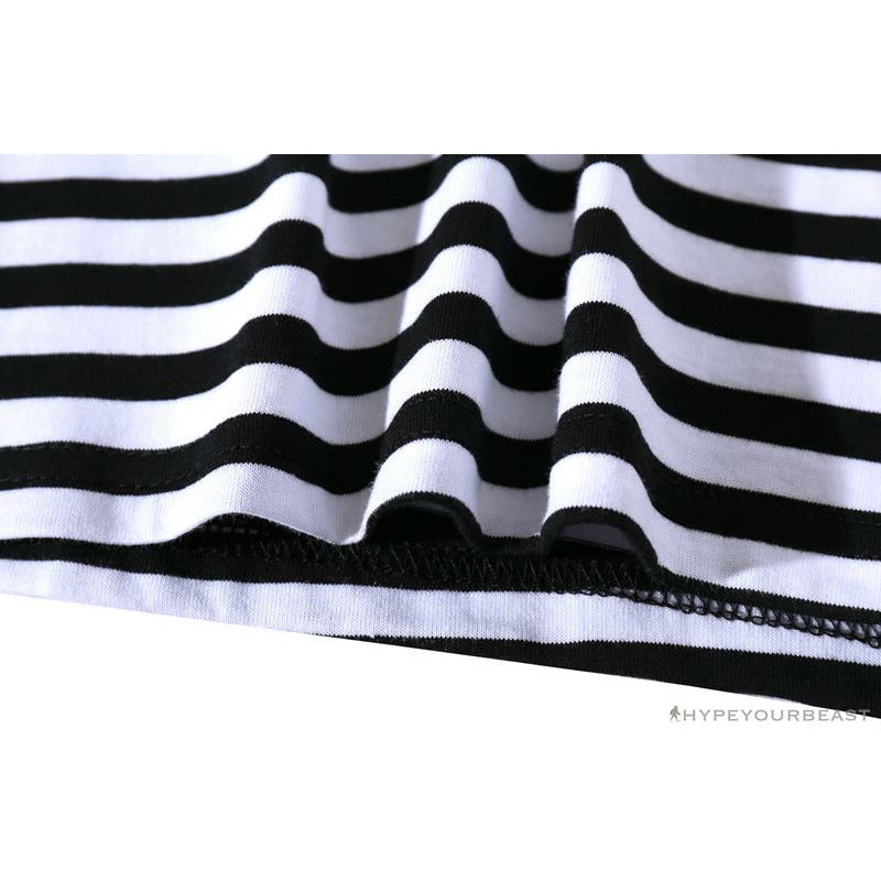 BAPE Baby Milo Rock Bass Player Striped Tee Shirt 'BLACK'