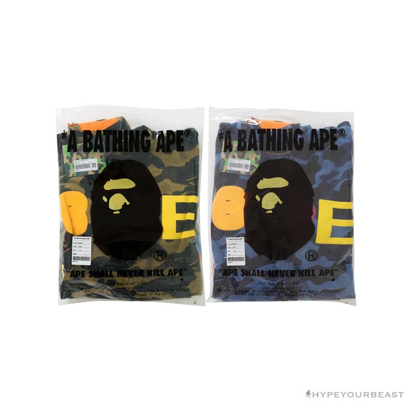 BAPE x Readymade Tiger Head Foam Camouflage Hoodie 'GREEN'