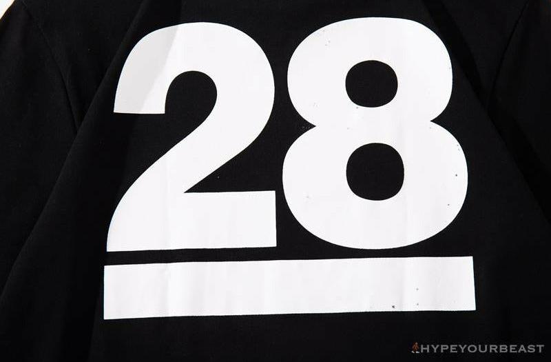 BAPE Ape Man Head 28th Anniversary Camouflage Color Block Tee Shirt 'BLACK'
