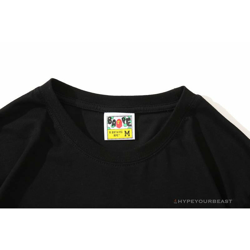 BAPE Camouflage Three-Color Question Mark Tee Shirt 'BLACK'
