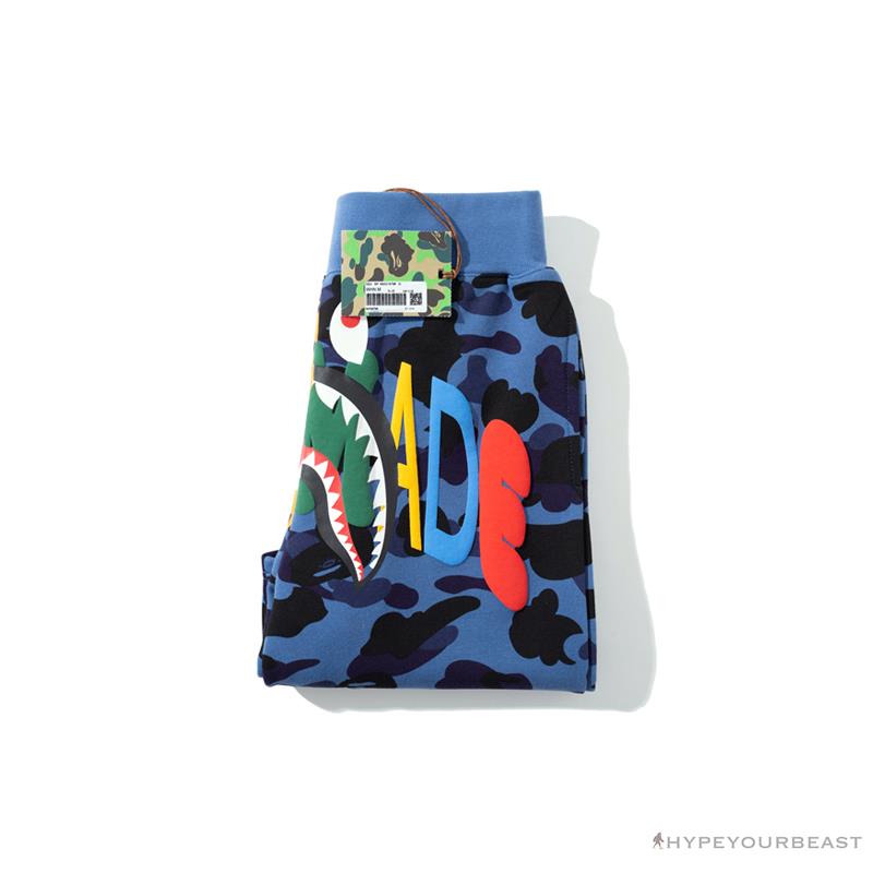 BAPE x READYMADE Tiger Head Foam Camouflage Shorts 'BLUE'