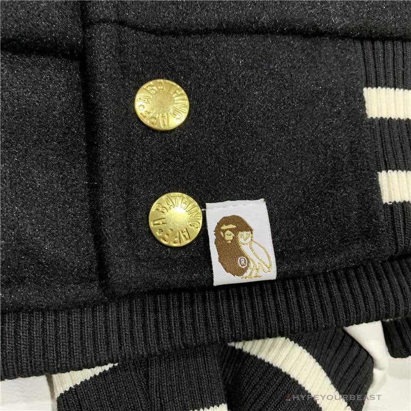 BAPE OVO Patchwork Baseball Owl Jacket