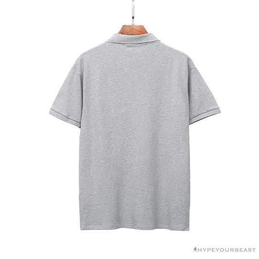 BAPE Classic Ape Head Print Versatile Polo Shirt 'GREY'