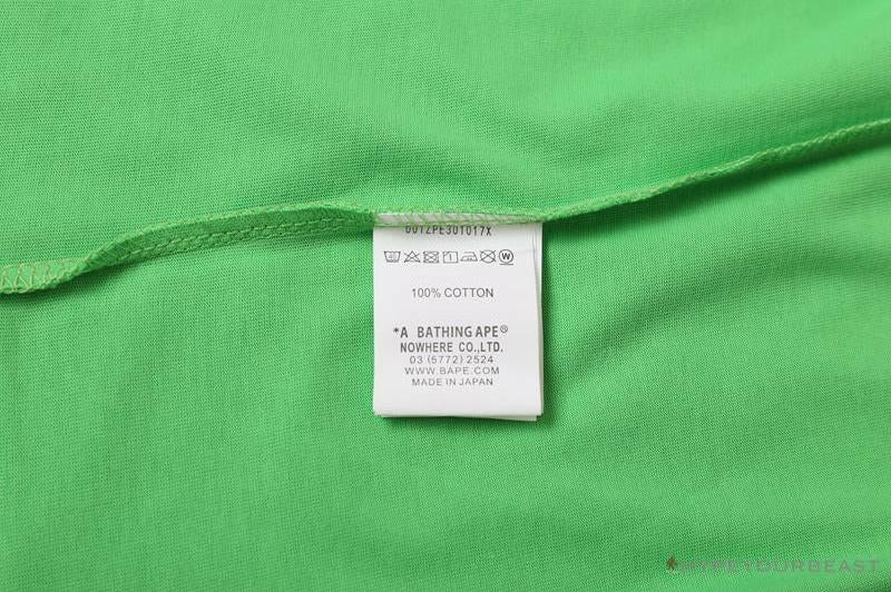 BAPE Baby Milo Color Square Ape Head Tee Shirt 'GREEN'
