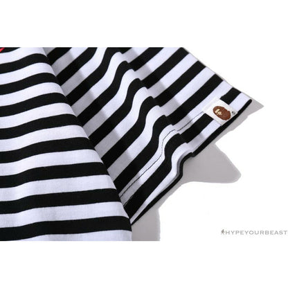 BAPE Baby Milo Rock Bass Player Striped Tee Shirt 'BLACK'
