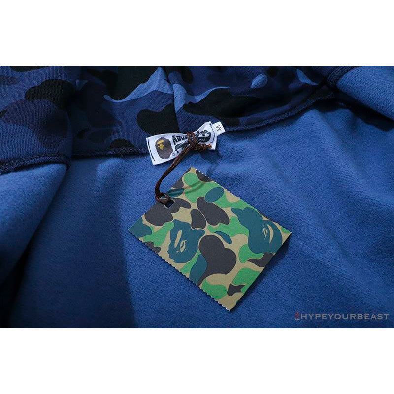 BAPE x PSG Paris Saint-Germain Camouflage Blue Hoodie