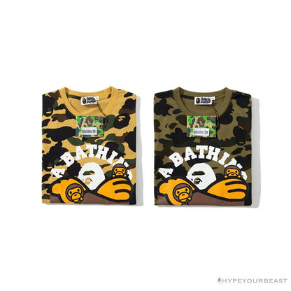 BAPE KIDS Elbow Hug Gorilla Camouflage Tee Shirt 'GREEN'