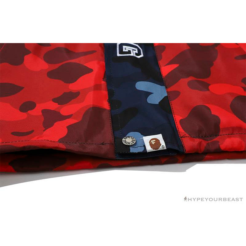 BAPE x PSG Paris Saint-Germain Camouflage Blue-Red Hoodie