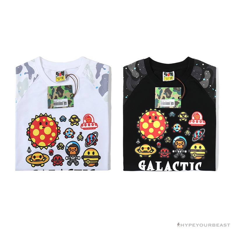 BAPE Baby Milo Galaxy Astronaut Luminous Tee Shirt 'BLACK'