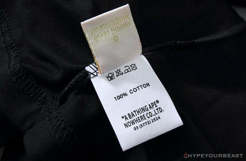 BAPE APES TOGETHER English Alphabet Ape Head Long Sleeve Shirt 'BLACK'