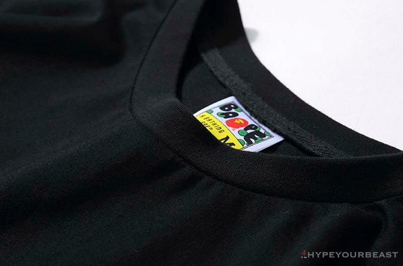 BAPE APES TOGETHER English Alphabet Ape Head Long Sleeve Shirt 'BLACK'