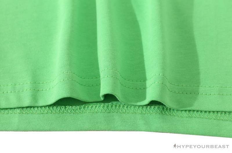 BAPE Baby Milo Color Square Ape Head Tee Shirt 'GREEN'