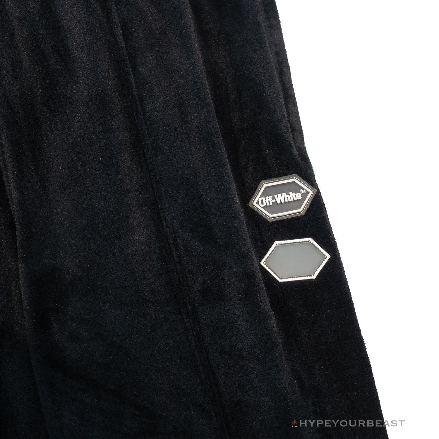 OFF-WHITE Side Webbing Casual Green Letter Pants