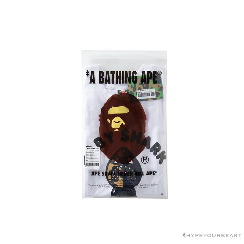 BAPE Baby Shark Blue Shark Tee Shirt 'WHITE'