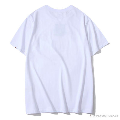 BAPE Tiger Pattern Camouflage Ape Initials Tee Shirt 'WHITE'