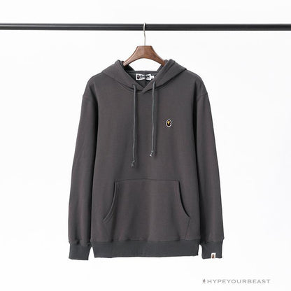 BAPE Classic Ape Head Embroidered Standard Cotton Terry Hoodie 'DARK GREY'
