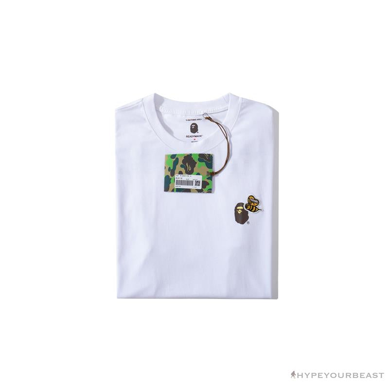BAPE Readymade Small Bee Camouflage Letter Tee Shirt 'PINK'