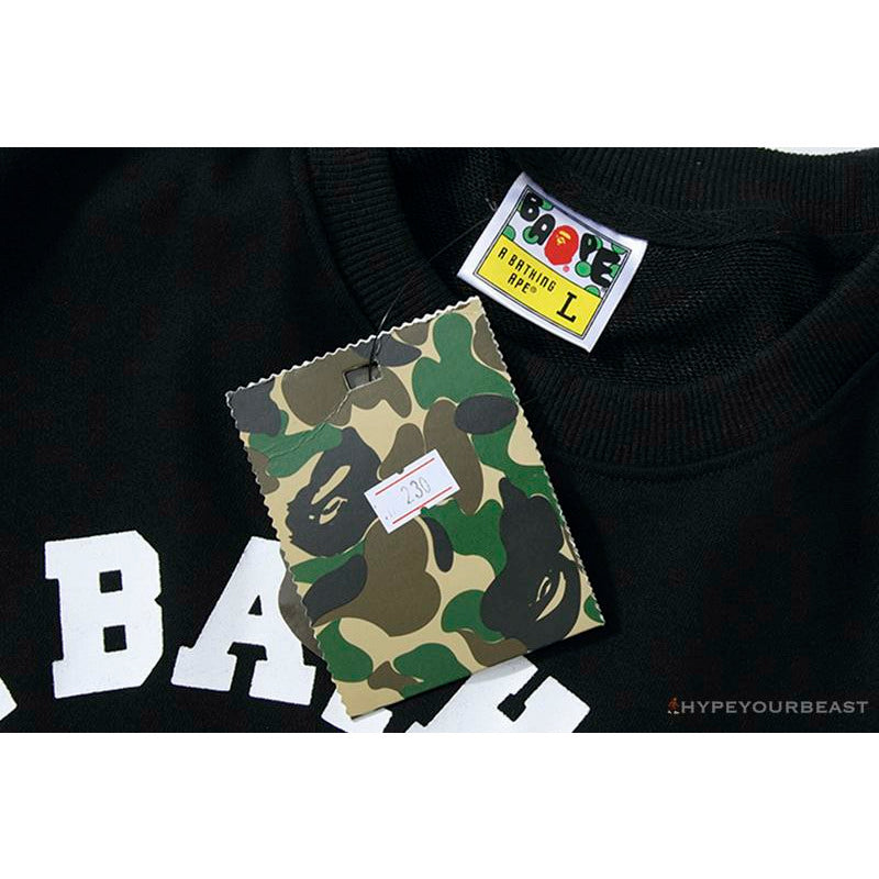 BAPE x Bathing Ape Head Long Sleeve Shirt 'BLACK'