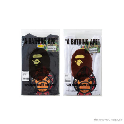 BAPE Baby Milo Red Shark Hat Little Monkey Tee Shirt 'BLACK'
