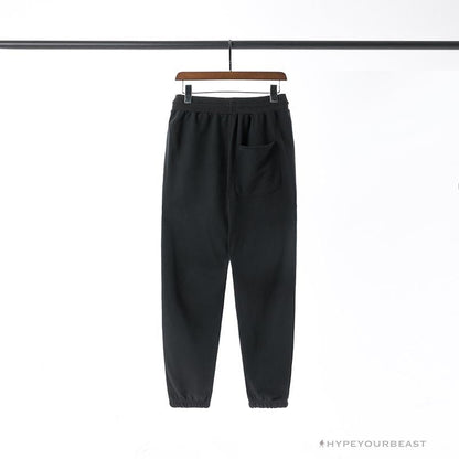 BAPE Classic Ape Head Embroidered Standard Cotton Terry Pants 'BLACK'
