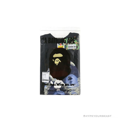 BAPE Blue Ape Head Green Storm Tee Shirt 'BLACK'