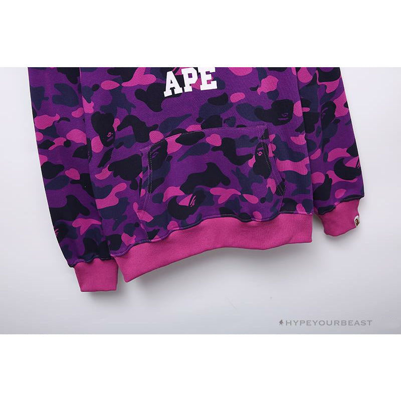 BAPE x Bathing Ape Head Camouflage Hoodie 'PURPLE'