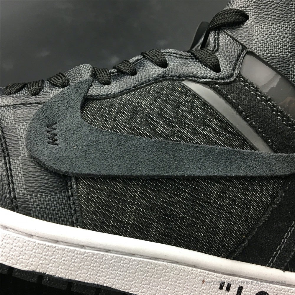 Off White X Jordan 1 X LV Black