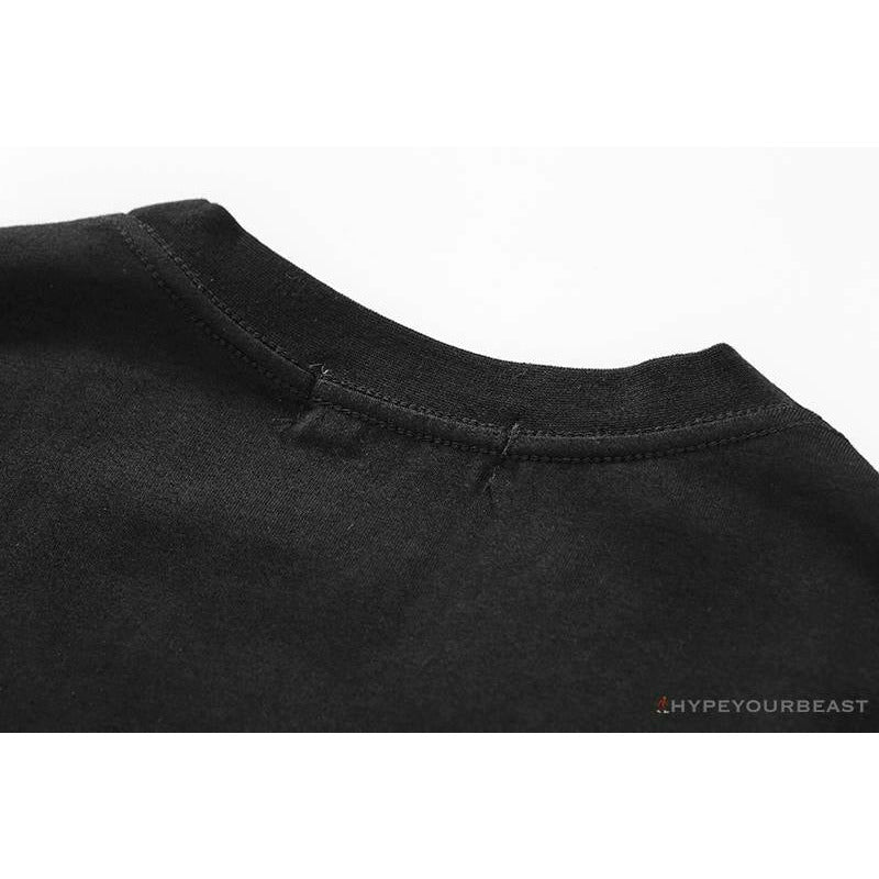 BAPE Classic Embroidered Logo Ape Head Tee Shirt 'BLACK'